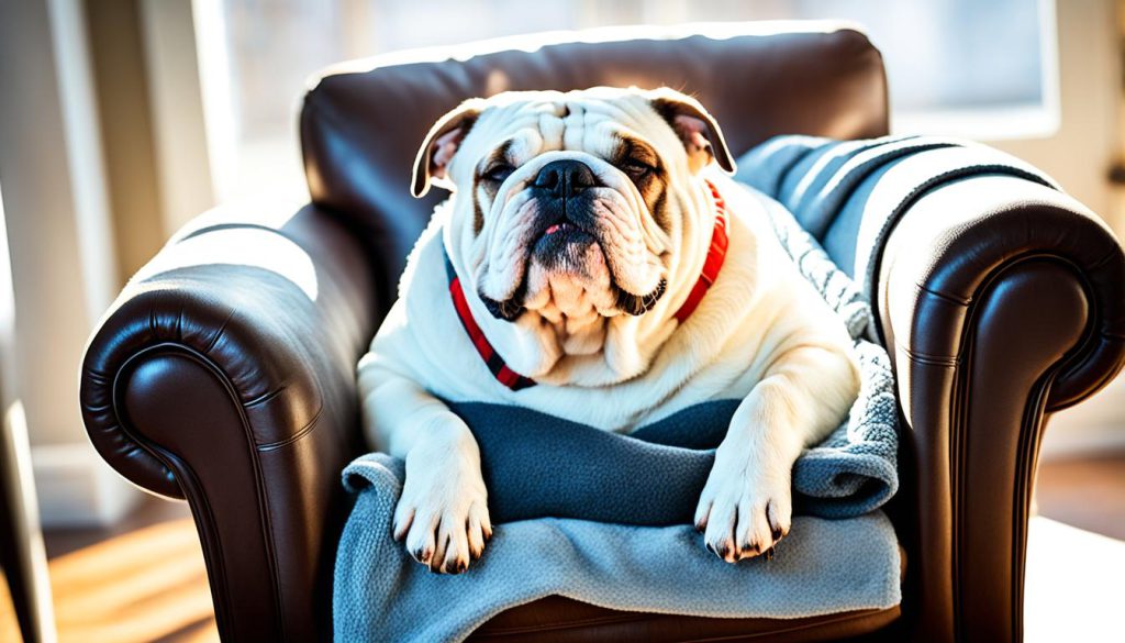 Calm Bulldog Relaxing